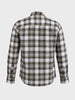 Men's Khaki Slim Fit Checkered Casual Shirt