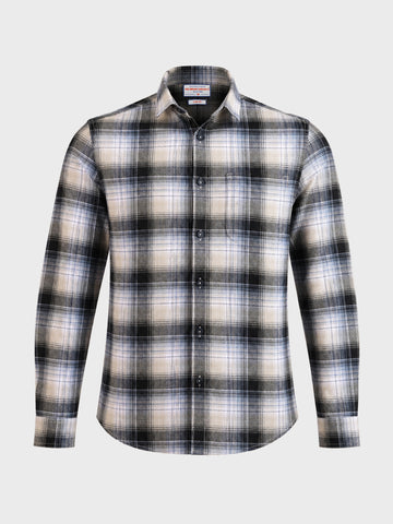 Men's Green Slim Fit Checkered Casual Shirt