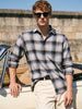 Men's Green Slim Fit Checkered Casual Shirt