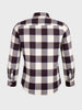 Men's Maroon Slim Fit Checked Casual Shirt