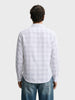 Men's White Slim Fit Checked Casual Shirt