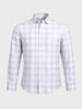 Men's White Slim Fit Checked Casual Shirt