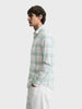 Men's Green Slim Fit Checked Casual Shirt