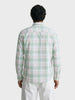 Men's Green Slim Fit Checked Casual Shirt