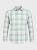 Men's Green Slim Fit Checked Casual Shirt