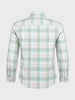 Men's Green Slim Fit Checked Casual Shirt