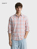 Men's Pink Slim Fit Checked Casual Shirt