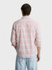 Men's Pink Slim Fit Checked Casual Shirt