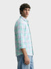 Men's Green Slim Fit Checked Casual Shirt