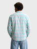 Men's Green Slim Fit Checked Casual Shirt