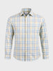 Men's Cream Slim Fit Checked Casual Shirt