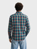 Men's Green Slim Fit Checked Casual Shirt