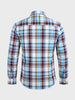 Men's Blue Slim Fit Checked Casual Shirt