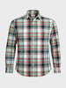 Men's Green Slim Fit Checked Casual Shirt