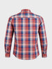 Men's Red Slim Fit Checked Casual Shirt