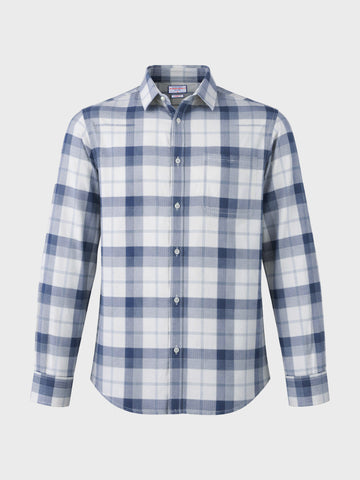 Men's Teal Slim Fit Checkered Casual Shirt