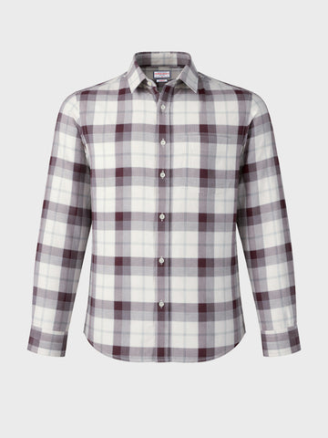 Men's Brown Slim Fit Checkered Casual Shirt
