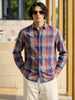 Men's Red Slim Fit Checkered Casual Shirt