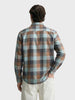 Men's Brown Slim Fit Checkered Casual Shirt