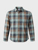 Men's Brown Slim Fit Checkered Casual Shirt