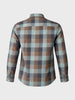 Men's Brown Slim Fit Checkered Casual Shirt