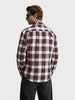 Men's Maroon Slim Fit Checkered Casual Shirt