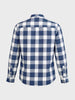 Men's Navy Blue Slim Fit Checkered Casual Shirt