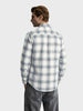 Men's Cream Slim Fit Checkered Casual Shirt
