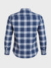 Men's Navy Blue Slim Fit Checkered Casual Shirt
