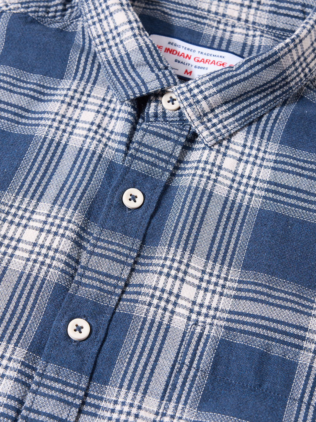 Men's Blue Slim Fit Checkered Casual Shirt