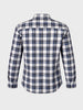 Men's Blue Slim Fit Checkered Casual Shirt