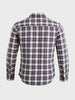 Men's Maroon Slim Fit Checkered Casual Shirt