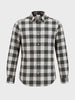 Men's Green Slim Fit Checkered Casual Shirt