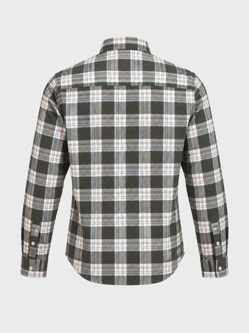 Men's Green Slim Fit Checkered Casual Shirt