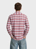 Men's Rust Regular Fit Checked Casual Shirt