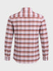 Men's Rust Regular Fit Checked Casual Shirt