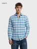 Men's Blue Regular Fit Checked Casual Shirt