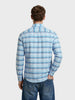 Men's Blue Regular Fit Checked Casual Shirt