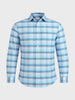 Men's Blue Regular Fit Checked Casual Shirt