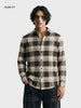 Men's Brown Regular Fit Checked Casual Shirt