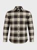 Men's Brown Regular Fit Checked Casual Shirt