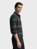 Men's Brown Slim Fit Checkered Casual Shirt