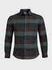 Men's Brown Slim Fit Checkered Casual Shirt