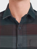 Men's Brown Slim Fit Checkered Casual Shirt