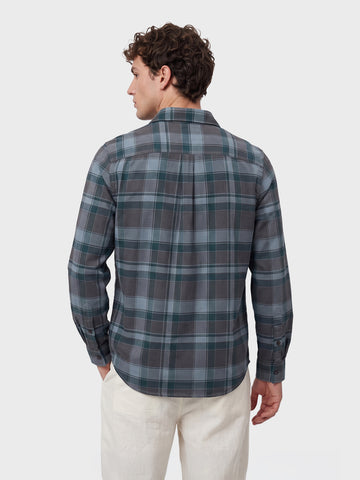 Men's Brown Slim Fit Checkered Casual Shirt
