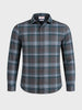 Men's Brown Slim Fit Checkered Casual Shirt