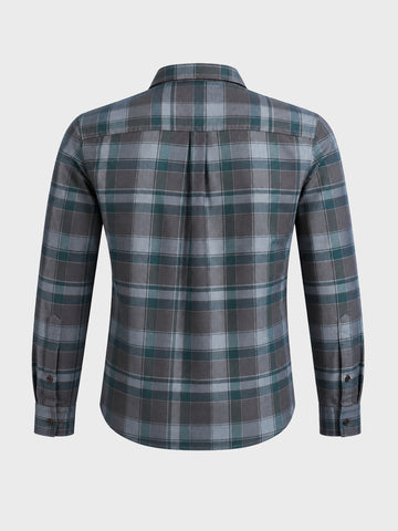 Men's Brown Slim Fit Checkered Casual Shirt