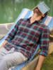Men's Red Regular Fit Checked Casual Shirt