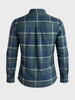 Men's Green Slim Fit Checkered Casual Shirt