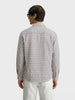Men's Grey Relaxed Fit Checked Resort Wear Shirt